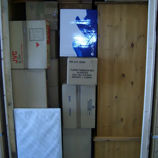 Packed storage crate